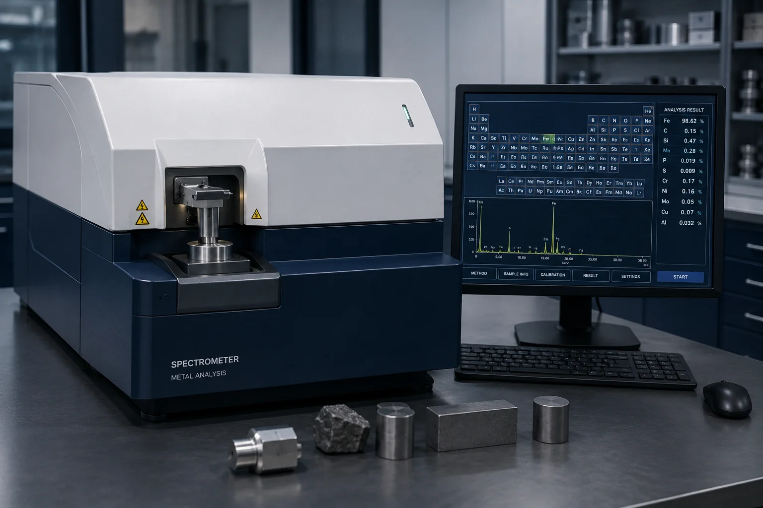 Analytical testing and material analysis technologies for industrial quality control.