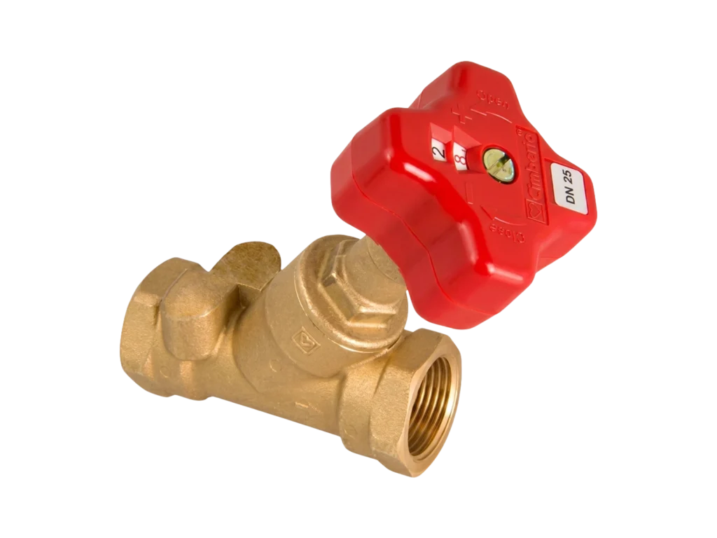 HERZ 4017M DZR brass commissioning valve in the Balancing Valves range