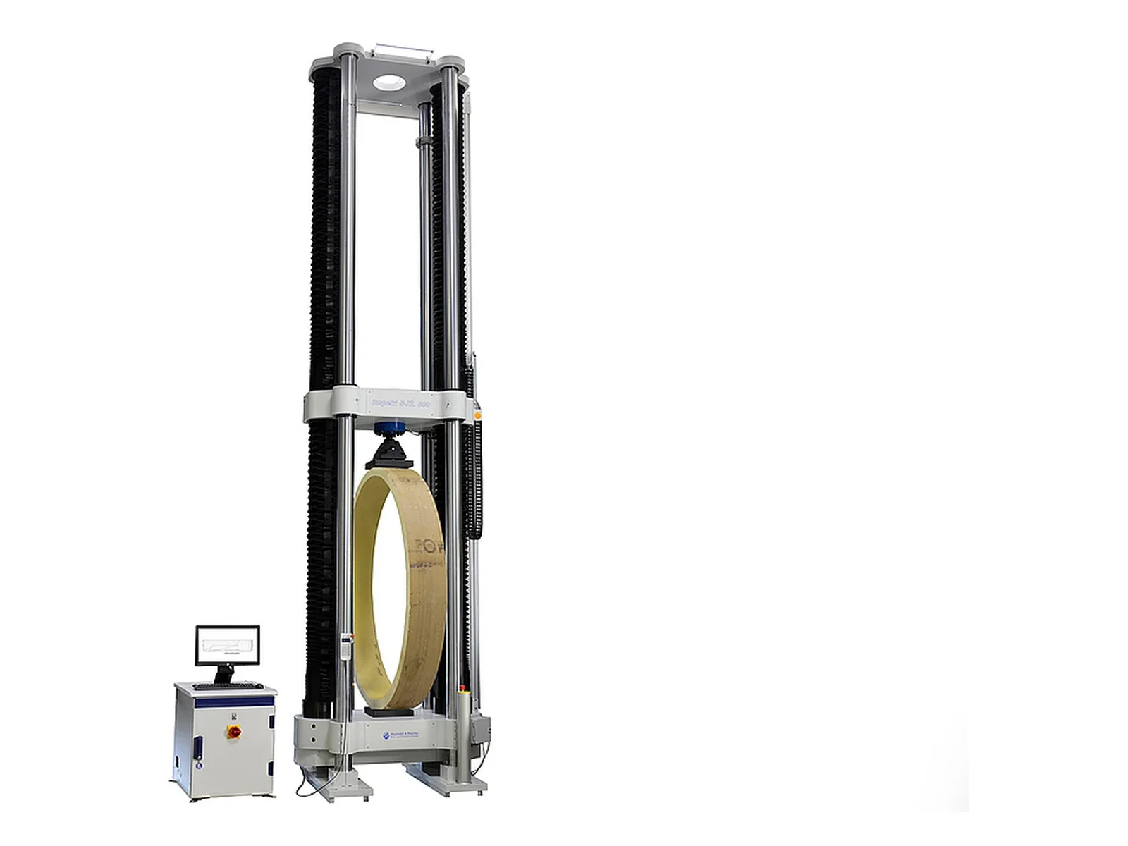 Inspekt Vario ring stiffness testing of pipes with 600 kN test load