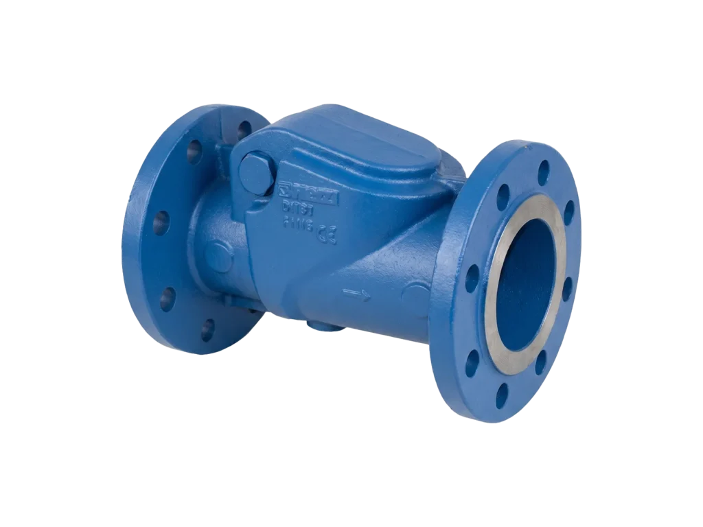 Check valves for HVAC backflow protection in pipe networks