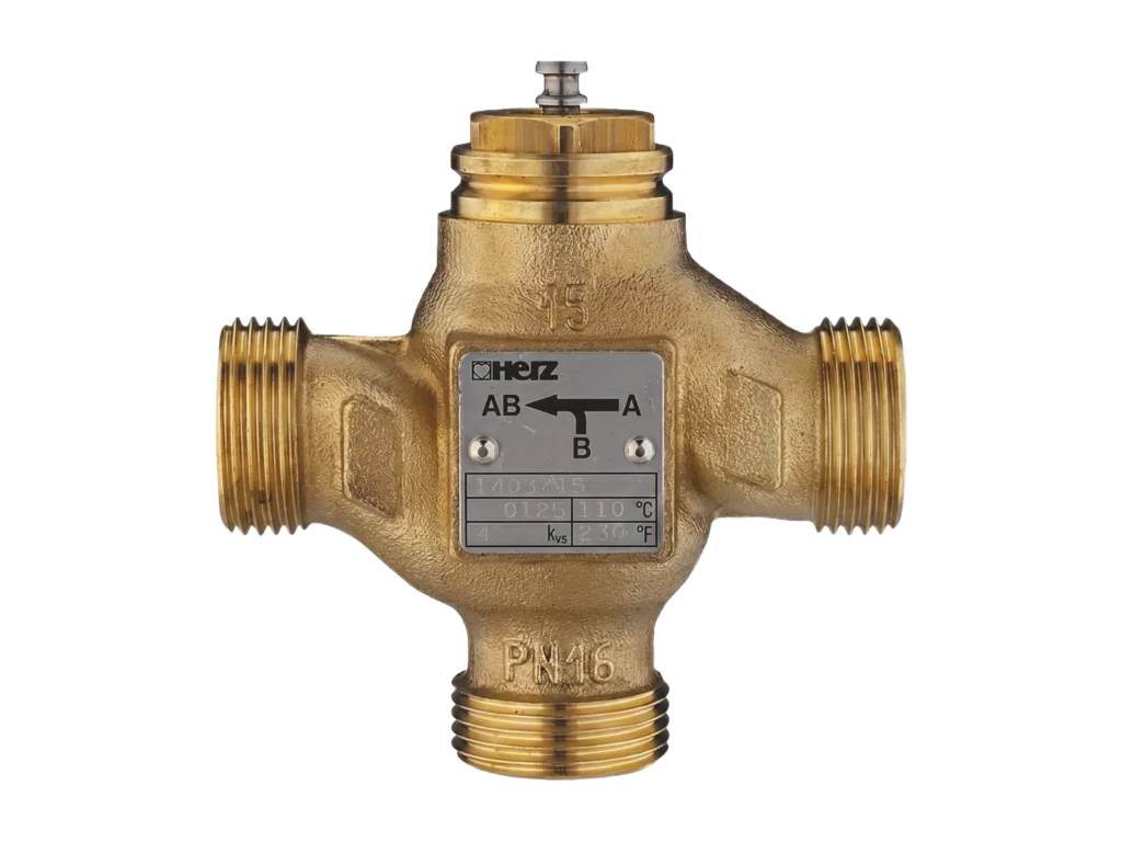 Three way control valves for HVAC mixing and diverting applications