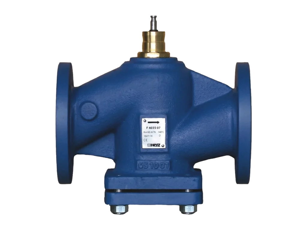 2-Way Control Valves – HERZ TS-90 straight thermostatic valve for HVAC systems